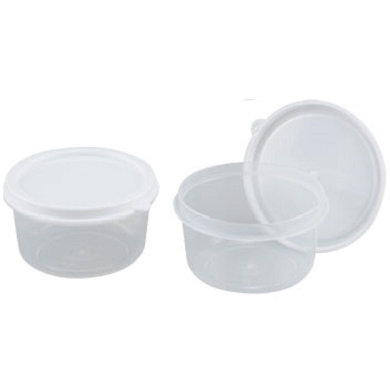 20 Pack of Small Round plastic Mini Storage Containers